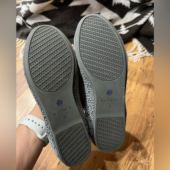 Rothy's Loafers in "Charcoal Grid," grey/gray pattern, EUC, size 8 - Picture 9 of 11